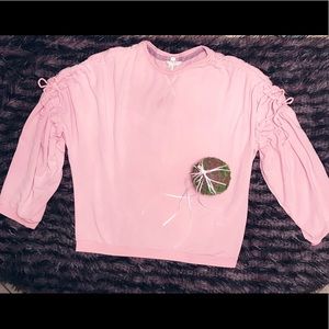 💰Pale Rose Three Quarter Sleeve Ruched Top💰